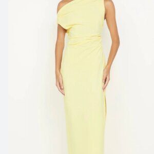 Bec and Bridge Angelina Asym Maxi Dress Ice Yellow